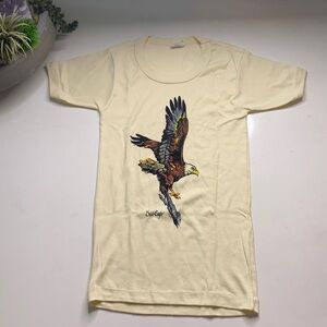 Vintage Audubon endangered species bald eagle T-shirt short sleeve crewneck tee